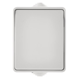 EMOS Waterproof Toggle Switch with Rocker Staircase Switch for Lighting White Color 250V~/10AX Plastic Surface Mounted Wall Mounted IP54 Outdoor