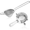 2 Pieces Fine Mesh Strainer with Handle Cocktail Strainer Stainless