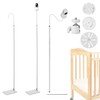 Our Style Height-Adjustable Metal Floor Stand for Home Cam - No-Drill Fixed Mount 1.8m 3ea