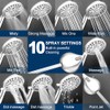 Shower Head with Handheld - All Metal Showerhead Holder and