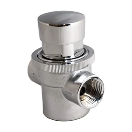 Push button tap with timer for automatic basin - use in hostelry and industry.