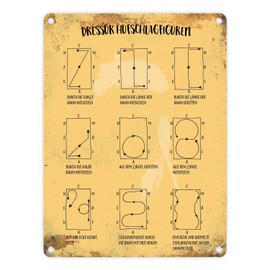 Metal Sign with Dressage Riding Hoof Strike Motif