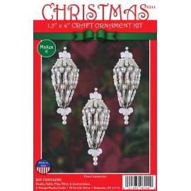 DESIGN WORKS - 1 PKGS CHRISTMAS 1.5" X 4" PEARL LANTERNS - MAKES 6 ORNAMENTS