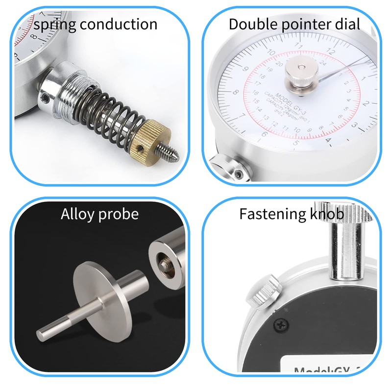 Fruit Hardness Tester, GY-3 Portable Fruit Penetrometer, Pointer Type Farm