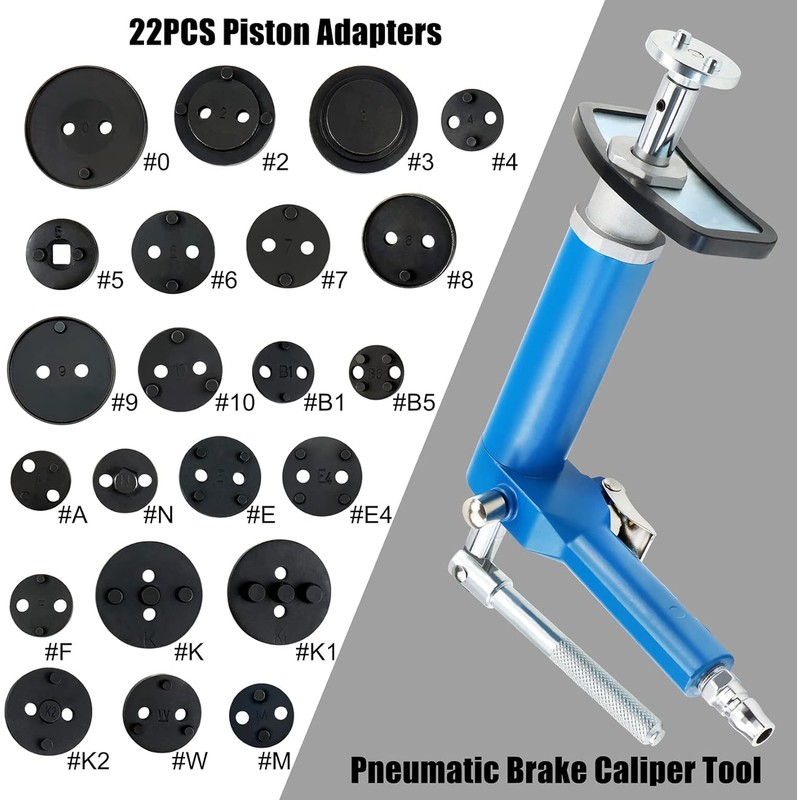 24PCS Pneumatic Brake Caliper Piston Wind Back Compression Spreading Tool
