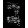 Pedal-Operated Drum Beater and Cymbal Sounder Patent Print Black Matte