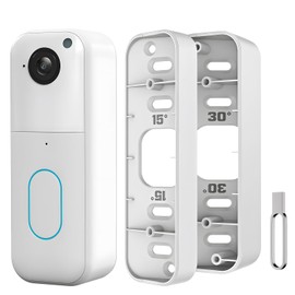 All-new Blink Doorbell Corner Mount, Adjustable Angle (15/30/45 Degrees) Mount Kit for Blink Video Doorbell (1st and 2nd Gen), Wider Viewing Range Blink Wedge Mount, (White)