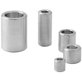 FASTON Aluminium Spacer Sleeves M8 Inner Diameter 8.5 mm (Pack of 4) Sleeves Spacer Sleeves Socket Spacer Bushings Sign Holder Diameter Outer 20 mm Length 20 mm