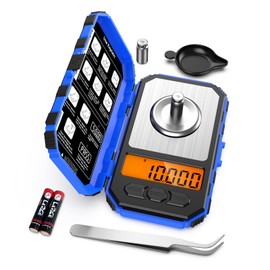 Ankilo Professional Pocket Scales, 50 g/0.001 g, Digital Milligram Scales, High Precision Jewellery Scales in Pocket Size, Kitchen Scales with 20 g Calibration Weight, Blue