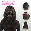 Straight Clip in Hair Extensions Real Human Hair, 7Pcs 12