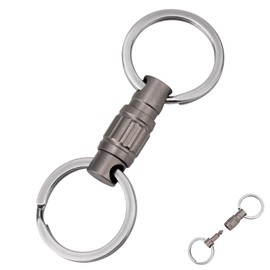 NQEUEPN Quick Release Keychain, Quick Detach Keychain Detachable Key Rings Titanium Quick Release Swivel Disconnect Keychain for Key Accessories DIY Crafts