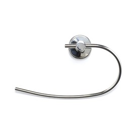 Richelieu NB1090671 Bridgeport Collection Modern Bathroom Open Towel Ring, 6-inch (153 mm), Polished Stainless Steel