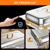 ALSO GO 4 Pack 9QT Chafing Dishes for Buffet, Gold