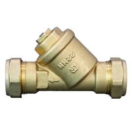 Kudos-Trading - 22mm Magnetic Y Strainer Brass Compression Stainelss Steel Mesh Filter Anti Leak Design Ideal for Home Central Heating Systems & Radiators Durable Brass Construction Low Maintenance