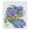 Thea Gouverneur Hydrangea-Anemone On Aida Cross Stitch Kit-14.5 x 16.5-inch
