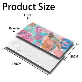 Irunfast Large Beach Towel, 180 * 80cm Extra Large Beach Towels for Adults Lightweight Beach Bath Towel Quick Dry Sand Free Beach Towel for Travel, Swimming, Holiday