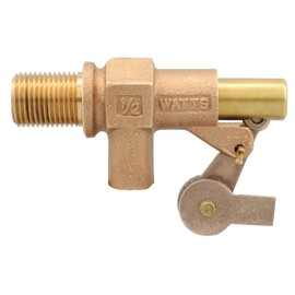 Watts 500 Series 1/2" Bronze Heavy Duty Float Valve, Female NPT Threaded Inlet, Tank Wall Mountable, Machined Flange, Serrated Arms, Replaceable Seals, Max Working Temperature 180° F