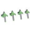 4 Pcs Roundover Router Bit 8mm Shank 5/8in 3/4in 7/8in