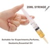 30 Pack 20ml Plastic Syringe for Scientific Labs, Dispensing, Measuring,