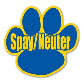 Spay/Neuter Pet Paw Magnet by Magnet America is 4.5" x 4.75" Made for Vehicles and Refrigerators