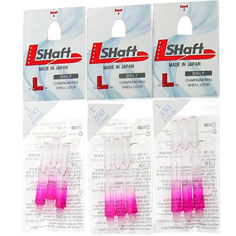 L-Style L-Shaft Lock Straight Twotone Transparent Pink Display Length 330