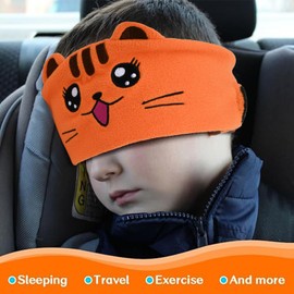 UOEPOWA Kids Headband Headphones Wireless, Over The Ear Headband Headphones, Toddler Headphones with Super Soft Headband & Thin Speakers (8.66inches, Cat)