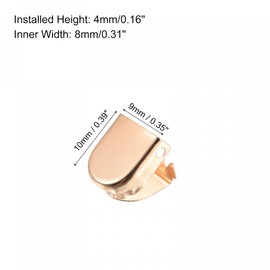 uxcell Shoelace End Clips 10x9mm Stainless Steel No Tie Shoe Lace Tips Head Glossy Type, Gold Tone 30 Pcs