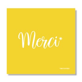 Punkcards - Thank You Cards - “Merci” - Express Gratitude with Elegance - Thank You In French - Blank Inside - Printed in UK - Thank You Cards Single - Gratitude For Teacher