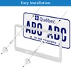 2 Pack Bling License Plate Frames HADEEONG Rhinestone License Plate