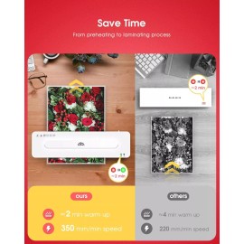 Crenova A3 Laminator Machine+Paper Trimmer Corner Rounder Puncher 20 Laminating Pouches