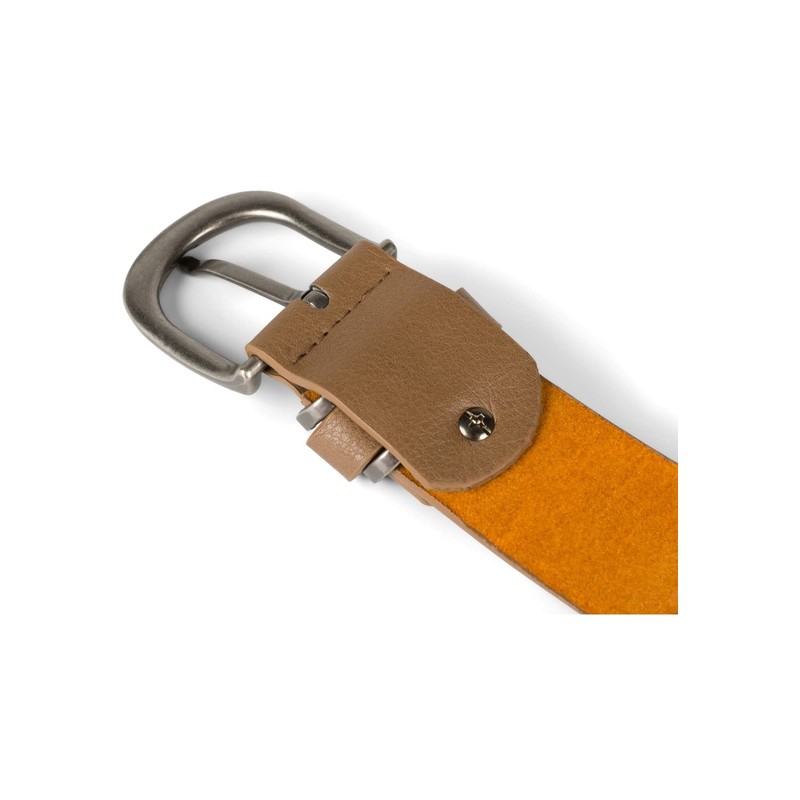 styleBREAKER 03010123 Unisex Belt Plain Colours with Metal on the