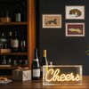 Cheers Neon Sign, USB LED Desk Lightbox Cheers Sign with