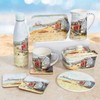 The Leonardo Collection LP94783 Sandy Bay Seaside Beach Huts Milk
