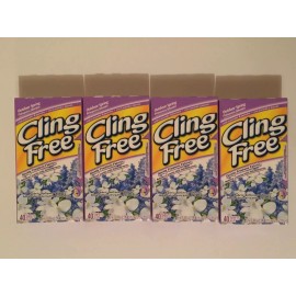 Cling Free 4 PACK - Cling Free Fabric Softener Dryer Sheets ( 160 Outdoor Spring Sheets )