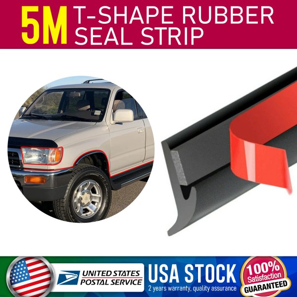 MODIGT 5M T-Shape Rubber Seal Strip For Car-Edge Moulding Trim