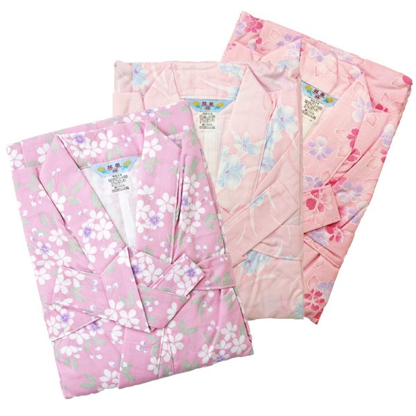 Reveur Gauze Sleepwear, Color, For Women, 1 Piece, Safe and Safe, Made in Japan, Yukata, Sleepwear, Pink
