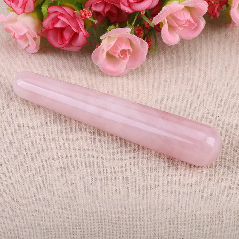 FTVOGUE Massage Stone Rose Quartz Crystal Face Massage Stone Smooth