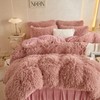 Fluffy Faux Fur Comforter Cover Queen Size - Luxury Ultra