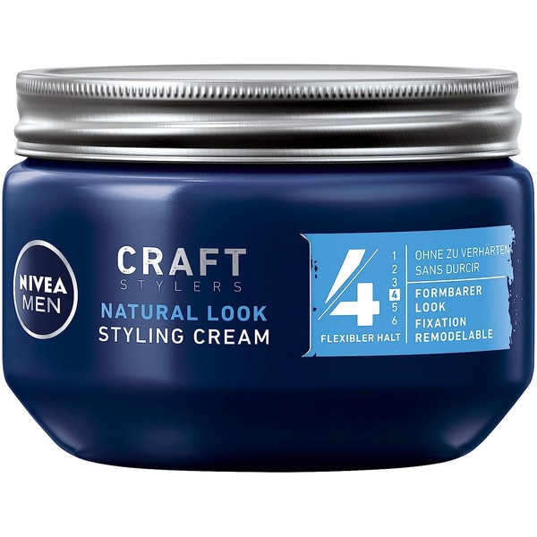 NIVEA Men Hair Gel, Styling Gel, 150 ml Jar, Styling Cream, Natural Look