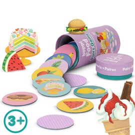 boppi Pairs Memory Game/Matching Game for Toddlers - Engaging Educational/Montessori Memory Matching Game for Kids Age 3 and Up - Food