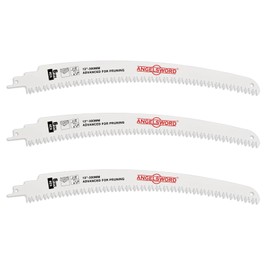 ANGELSWORD 12 Inch Arc Edge Reciprocating Saw Blade, 6TPI Sawzall Blade, Wood Pruning Saw Blade for Tree Trimming, Wood Cutting, 3 Pack
