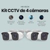 Hikvision Kit CCTV De 4 Cámaras Tipo Bala TurboHD 1080p