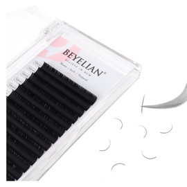 BEYELIAN Eyelash Extensions, Individual Lashes, 0.20mm D Curl 10mm Super Matte Classic Lash Extensions, Ellipse Flat Eyelash Extension, Light and Soft Natural Look for Professional Salon Use