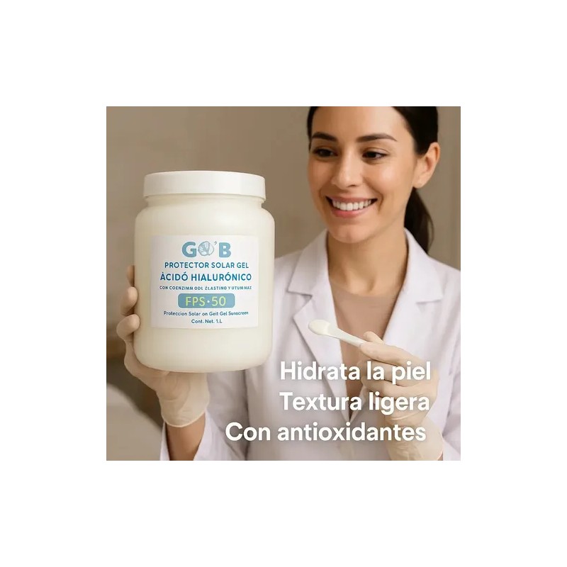 Protector Solar Ácido Hialurónico Gel Ozonizado 50 1 Lt Sunscreen