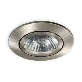 LICHT DISCOUNT LED Recessed Spotlight 68 mm Brushed Aluminium Ceiling Spotlights Including GU10 Socket 230 V Swivel Recessed Light Suitable for LED or Halogen (max. 50 Watt)