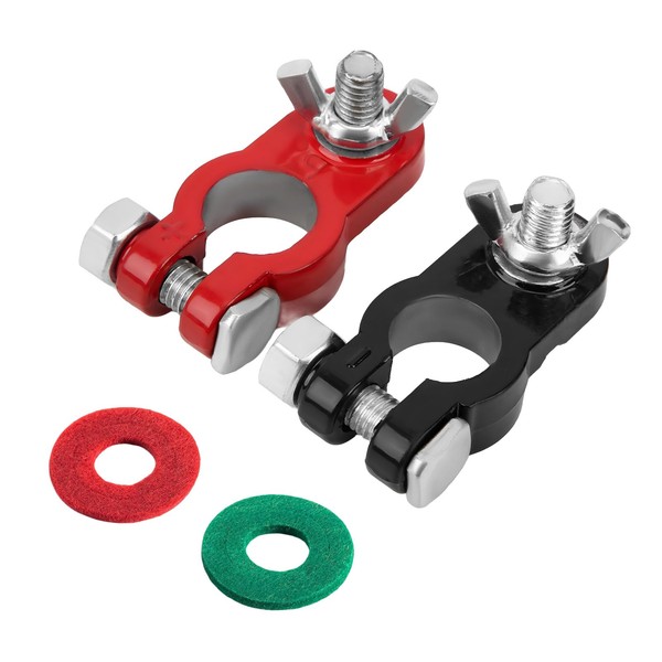 BWBWND Battery Terminals Connector, Aluminum Alloy Negative & Positive Battery