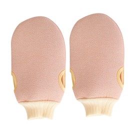 Minkissy 2sets Massager Pink Scalp Massager Exfoliating Mitten Shower Gloves Back Massage Glove Bath Towel 2pcs*2