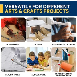 Brown Kraft Packing Paper - 2 Pack of 18" x 100' Rolls - Kraft Paper Roll Ideal for Packing, Moving Supplies, Gift Wrapping, Bulletin Board Paper, Arts and Crafts, Craft Paper - Made in The USA