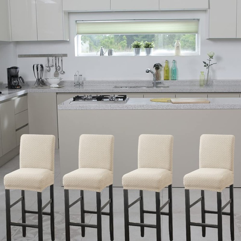 HFCNMY Bar Stool Covers,2 Pack Stretch Bar Stool Covers with
