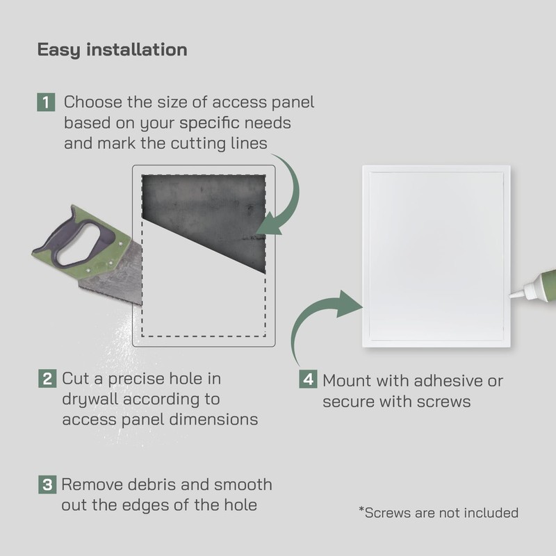 Vent Systems 16'' x 20'' Inch White Metal Access Panel